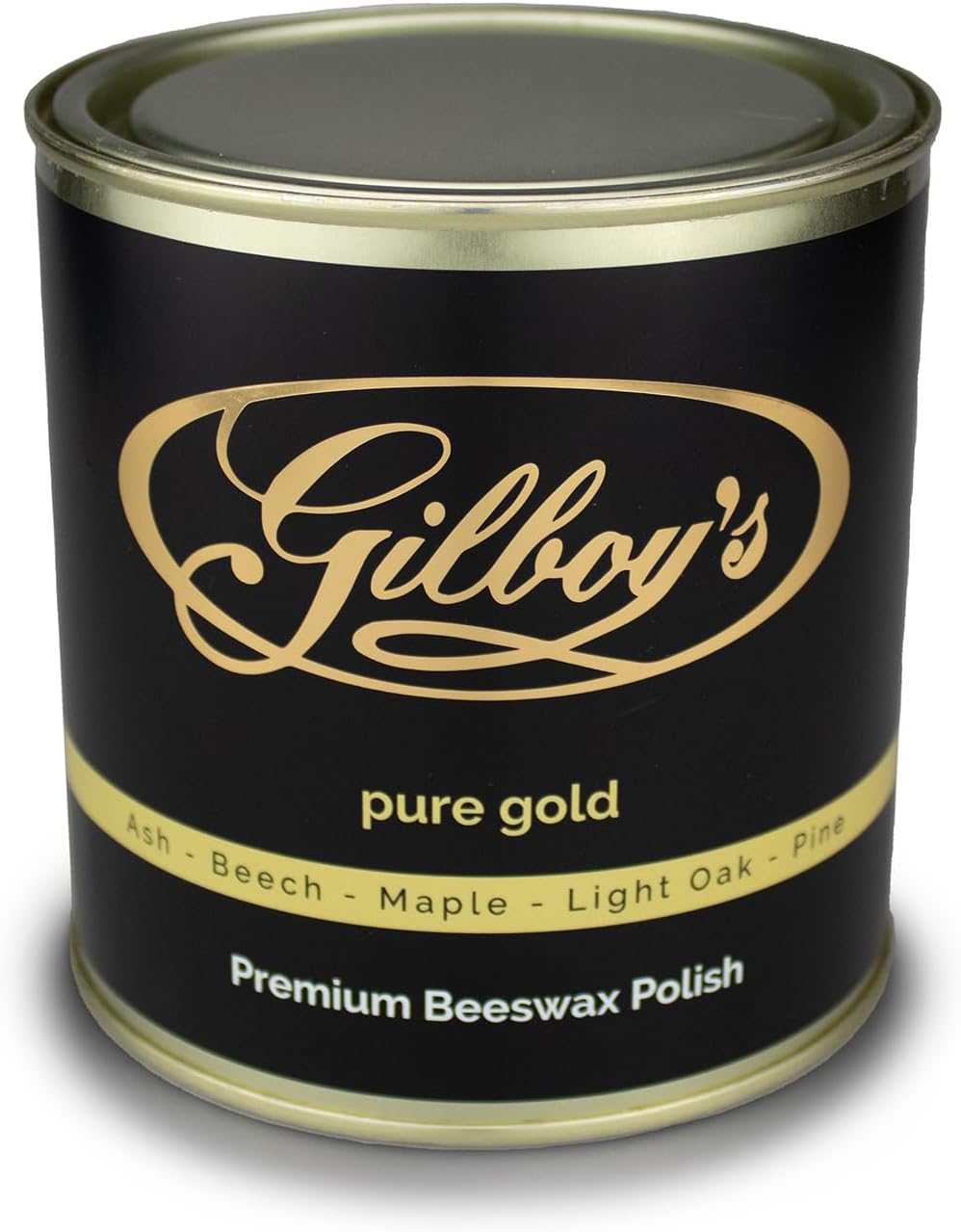 Gilboys 'Pure Gold' Clear Beeswax Polish for All Types of Wood and Furniture (1L). Ideal for use on Ash, Beech, Maple, Light Oak, Pine and Any Tired and Dried Out Wood Finish.