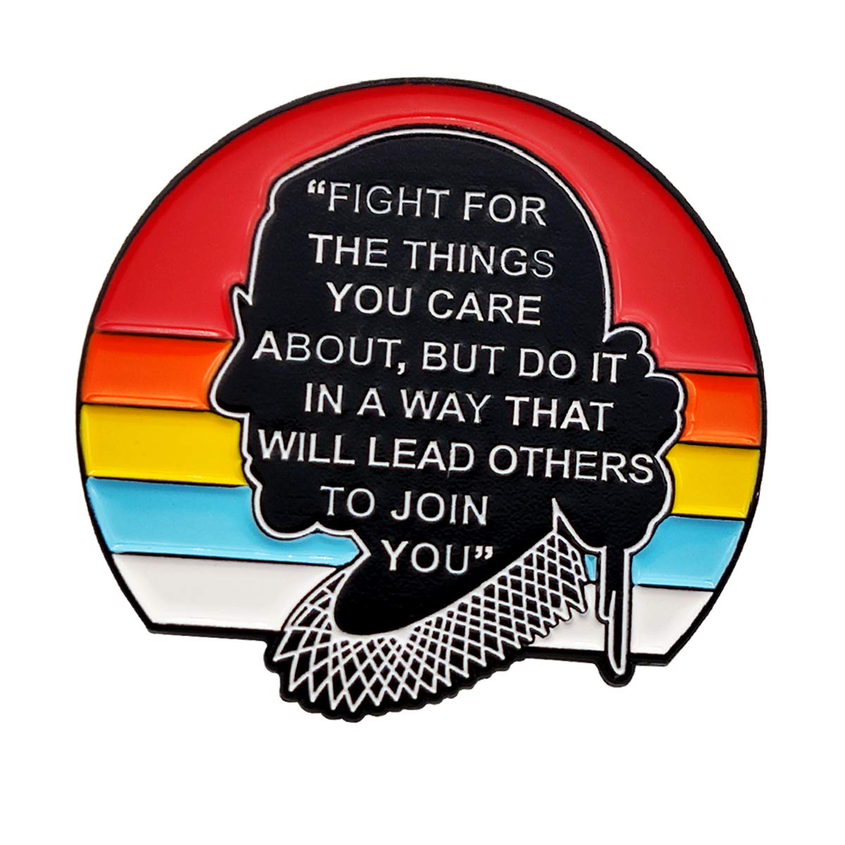 ArturboRBG Pin Women Girl Power Feminist Pin Badges Notorious I Dissent Pins Ruth Bader Ginsburg Justice Lapel Pins Brooch for Clothing Bags Backpacks Hats Decoration