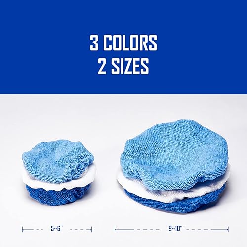 Miniatura 4 de UTSAUTO Juego de 6 almohadillas pulidoras de automóvil de 5 a 6 pulgadas de microfibra para pulir el capó del automóvil, kit de pulidor de cera para