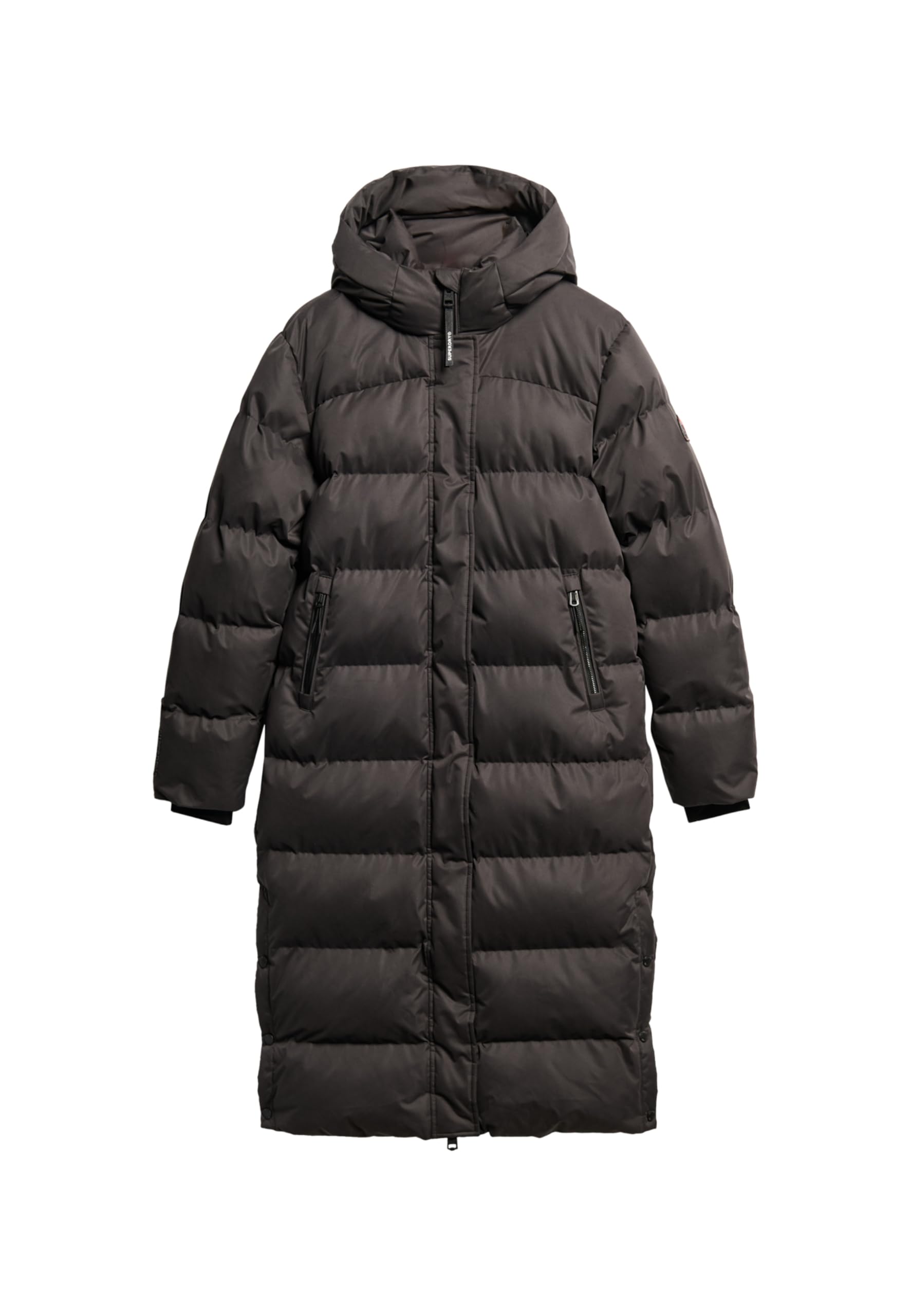 Superdry Microfibre Hooded Longline Puffer Winter Jacket Women - 14