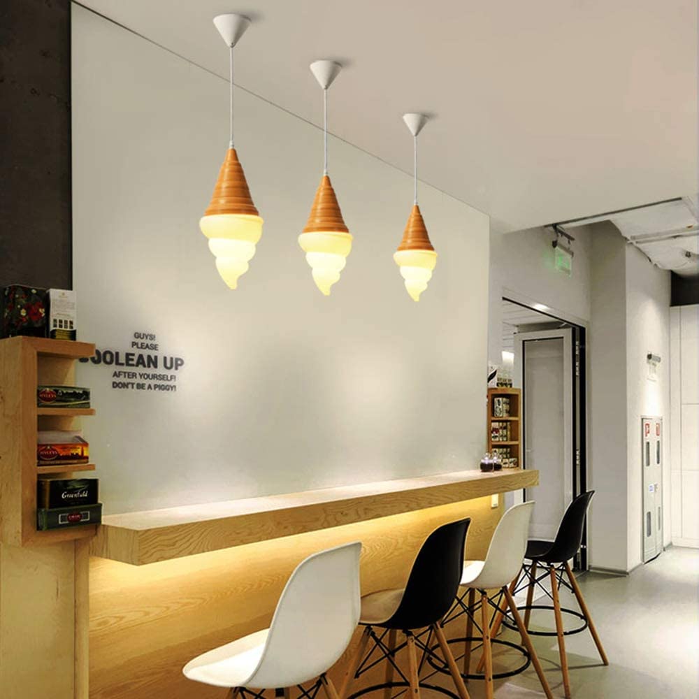 Altura ajustable Dibujos animados Helado Pe Hierro Luz de techo Habitación infantil Lámpara colgante Lámpara creativa Accesorio Art Deco Para estudio Sala de estar Comedor Dormitorio Lámpara colgante