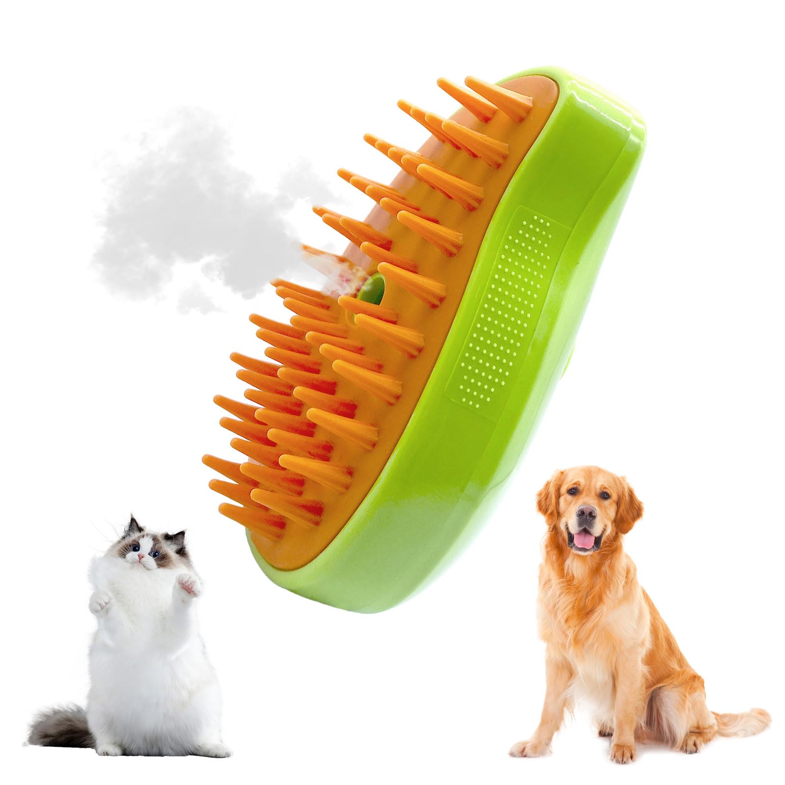 Zueyen Cepillo de Vapor para Gatos, Cepillo de Vapor 3 en 1 para Gatos, Cepillo de Vapor para Gatos, Cepillo de Pelo para Gatos para Eliminar el Pelo Suelto y Enredado