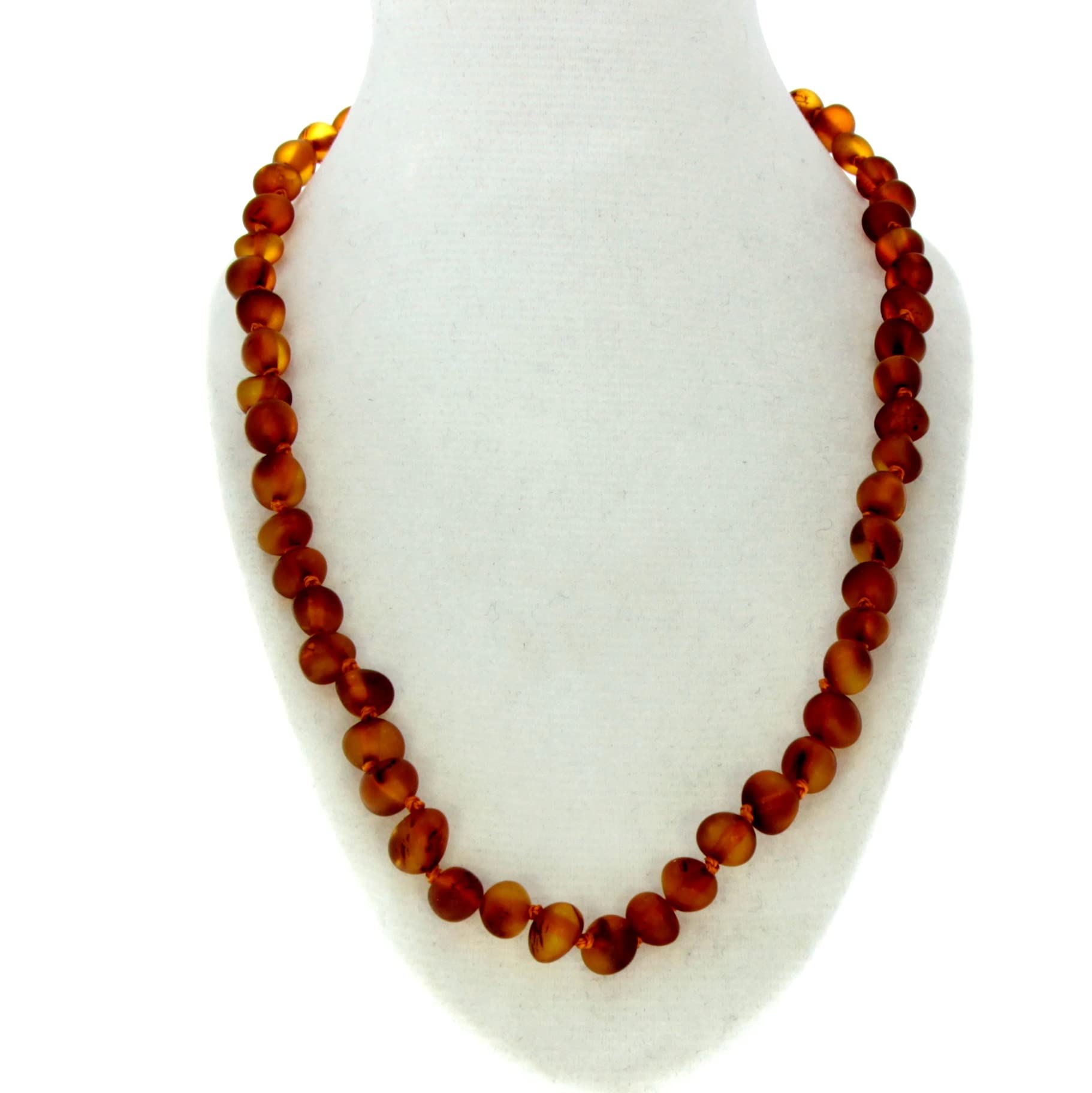 SilverAmber Jewellery - Collana in ambra baltica - Cognac, ciliegia, miele, limone o ombré - Lucida e grezza - Perle di ambra genuina al 100% - Massima qualità - Dimensioni: 33-70 cm