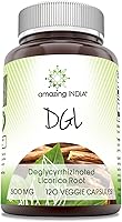 Vista 1 de Amazing India DGL 500 mg 120 cápsulas vegetales Suplemento Sin OMG Sin gluten