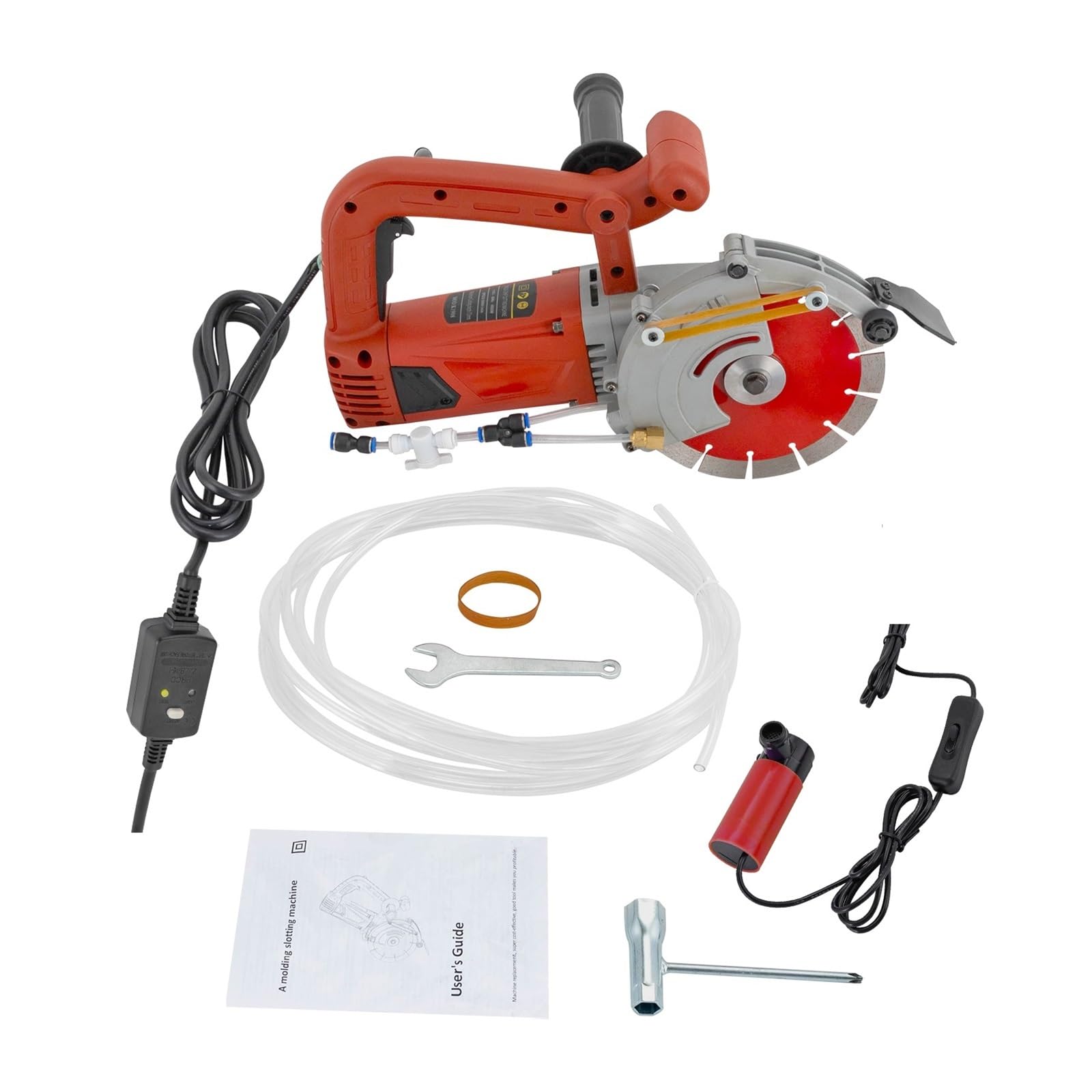 Cortadora Eléctrica De Sierra For Ladrillos Hormigón 4800W | Máquina Ranuras Con Cable Alimentación 9,51 Pies | Rozadora Pared Hoja 190 Mm Corte De PrecisióN