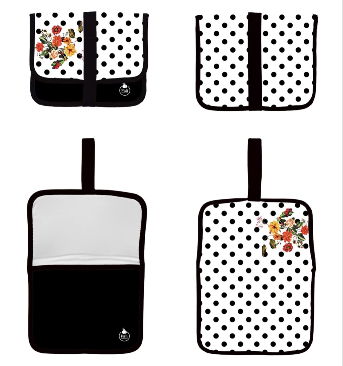 Funda Castañuelas Pali (Flores y Lunares Negros)