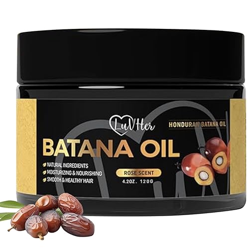 Aceite de batana crudo para el crecimiento del cabello, 4 onzas, 100% puro, sin aroma ahumado, infundido con aceite esencial de rosa, acondicionador