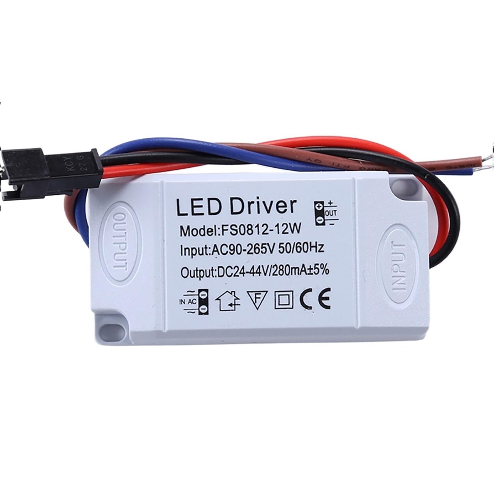 FCARUMIQP LED Power Supply 1W-24W 240-280mA Driver Adapter with SM Or AC90-265V Lighting for Panel Light Downlight(SM 8-12W)