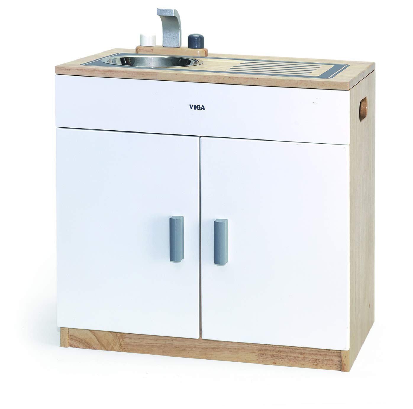 VIGA Lavello da cucina bianco – Postazione gioco in legno per bambine dai 3 anni in su