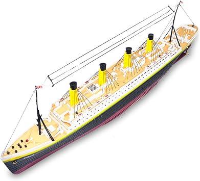 RC 3CH Electric Titanic Cruise Ship with LED Lights, 2.4G RC Watercraft Model, Ready to Run Remote Control Cruise Liner Model for Adults