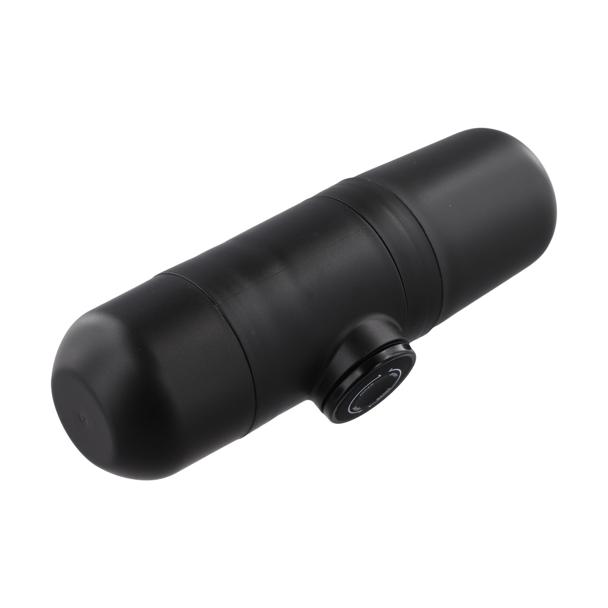 Macchina per caffè espresso manuale portatile, 20 x 6 cm, compatta, da viaggio, con manico pieghevole, materiale ABS, compatibile con caffè macinato, nero