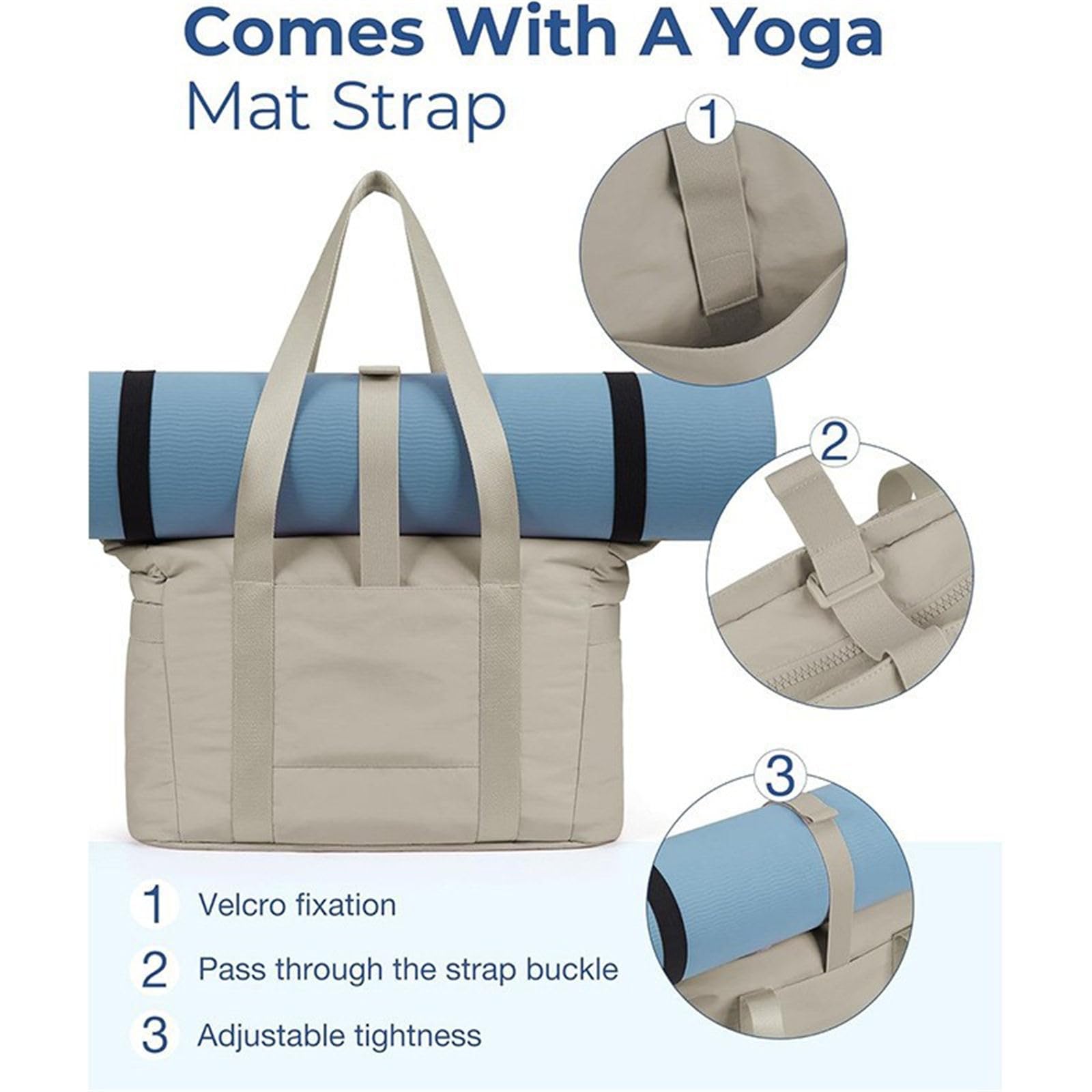 Borsa a tracolla porta tappetino da yoga trapuntata capacità Organizzatori imbottiti per borse da palestra con cerniera Borsa trapuntata con tasca