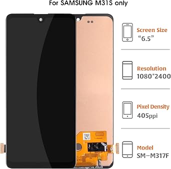 A-MIND for Samsung Galaxy M31s M317 LCD Display TFT M317F M317F/DS Screen Replacement Full Assembly Repair Kits,with Tools(Not for Samsung M31)