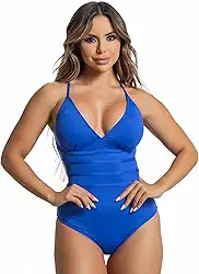 Maiô Feminino Frente Única Com Bojo Removível Elegante Disfarça Barriga