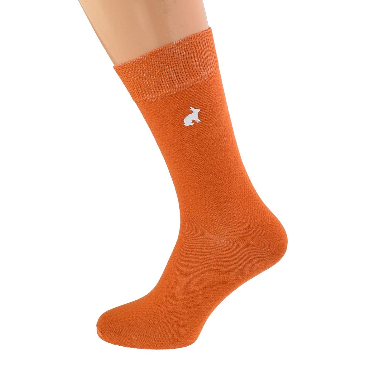GTR-Prestige Giftware Contemporary Rabbit Design Mens Socks UK Size 5-12 in (Burnt Orange)