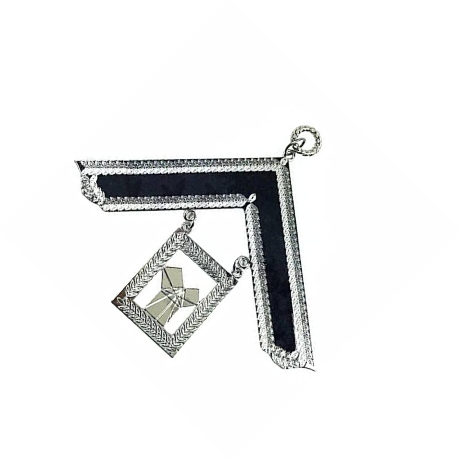 Bricks Masons Past Master Blue Lodge Collar Jewel - Silver Metal