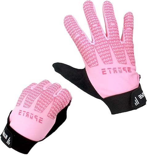 Miniatura 2 de Guantes de bicicleta para niños, toalla antideslizante de seda de hielo, cierre de velcro, transpirable, cómodo, alta elasticidad, perfecto para