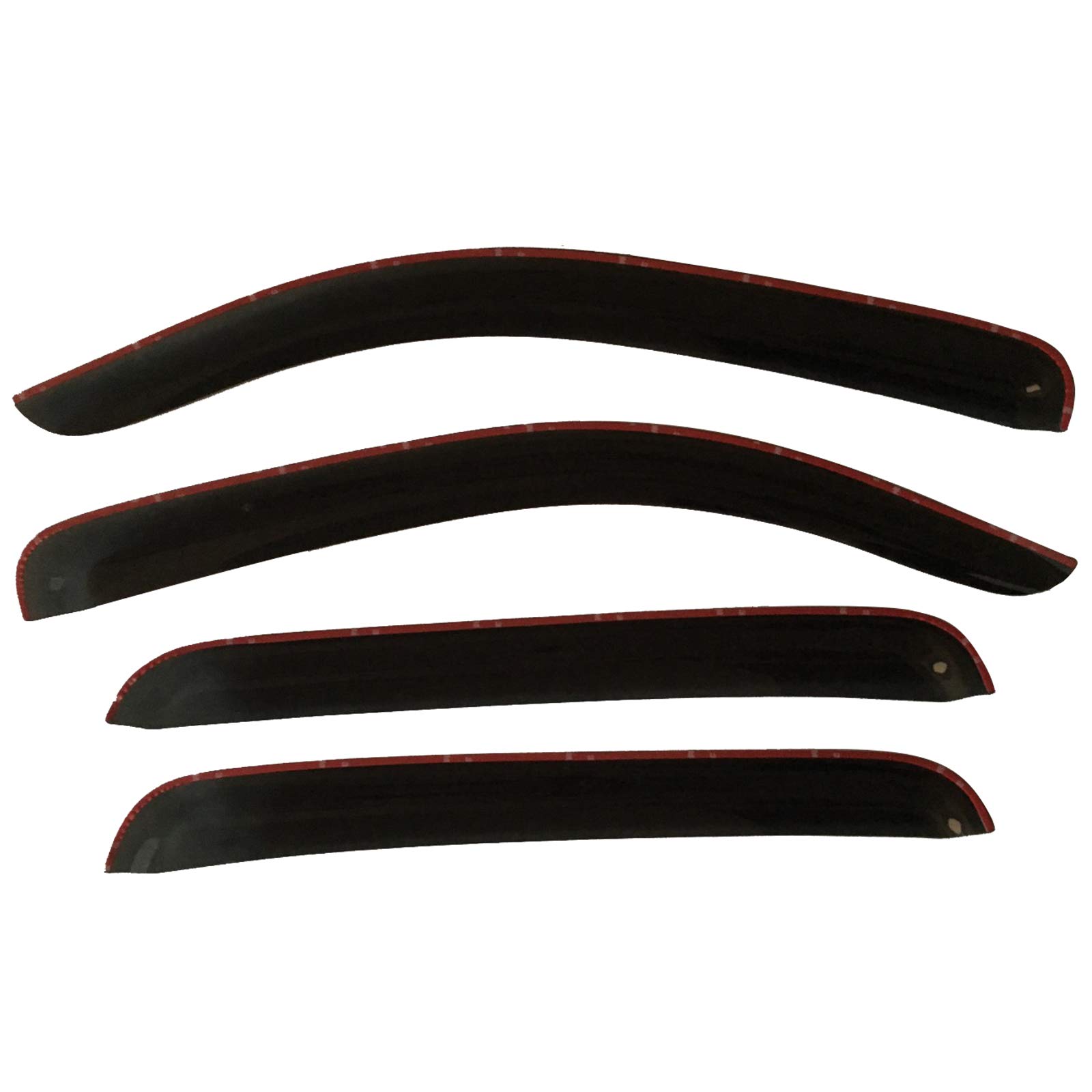 Tape-On SmokeTinted Side Window Visor Deflectors Vent Rain Guards 2005 - 2022 Compatible with Toyota Tacoma Double Cab 2021 2020 2019 2018 2017 2016 2015