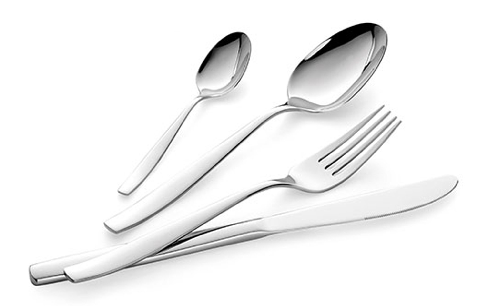 Lagostina Dalia – Cubertería para 6 personas, acero inoxidable 18/10, plata, 24 piezas)