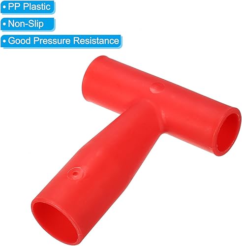 Miniatura 4 de PATIKIL Empuñadura de plástico en forma de T, paquete de 2 mango de pala de 1.339 in de diámetro interior, mango largo en forma de T para mango de