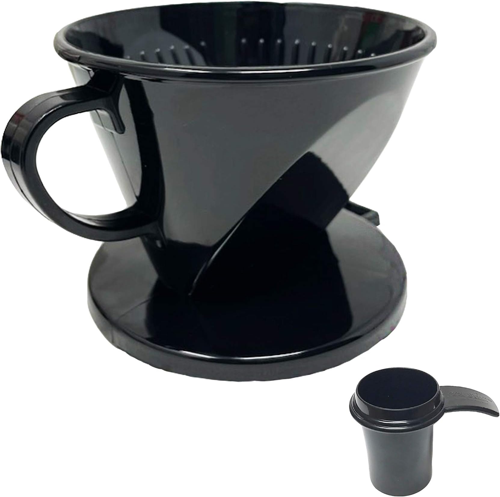 #2 Cone Style Pour Over Coffee Dripper, Portable Pour Over Coffee Filter BPA-Free (1-6 Cups) And Scoop