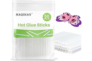 50 Mini Hot Glue Sticks for Everyday Crafting and Quick Repairs