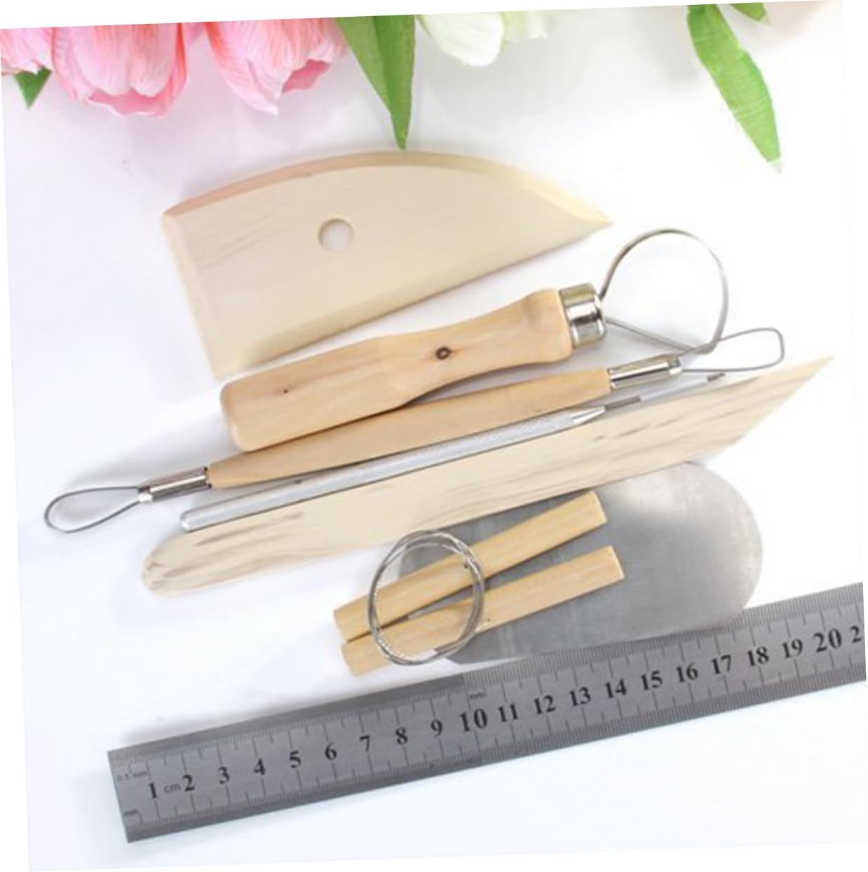 Pottery Clay Modeling Sculpture Carving Tool Set, 8 Piece