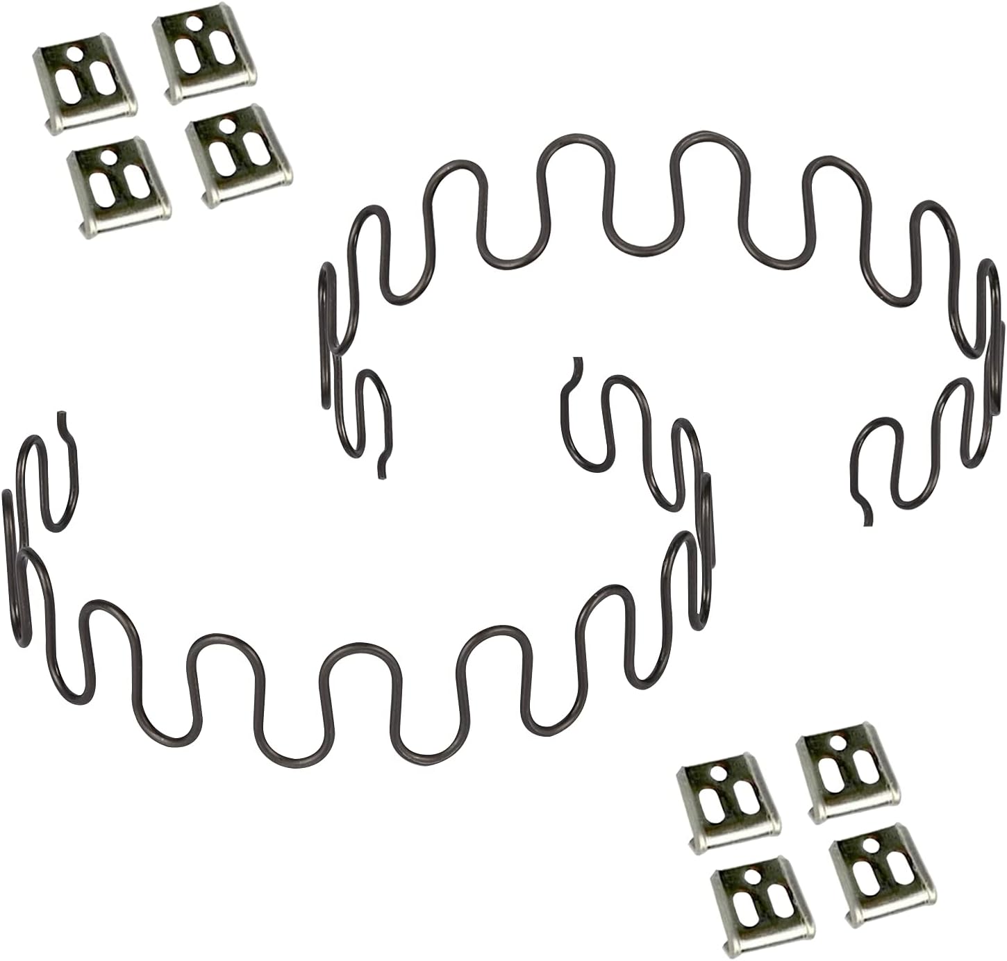 Sofa replacement Springs,2 PCS 22" Spring with 8 PCS S Clips,4.0 Wire Diameter Sofa Spring Repair Kit Compatible with Seating In Furniture Interior Decoration, Automotive, or Other Applications