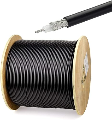 Superbat Cable coaxial RG58 de 50 pies, 50 ohmios RG-58 Cable coaxial para WiFiRouter Cable de extensión de antena de radio