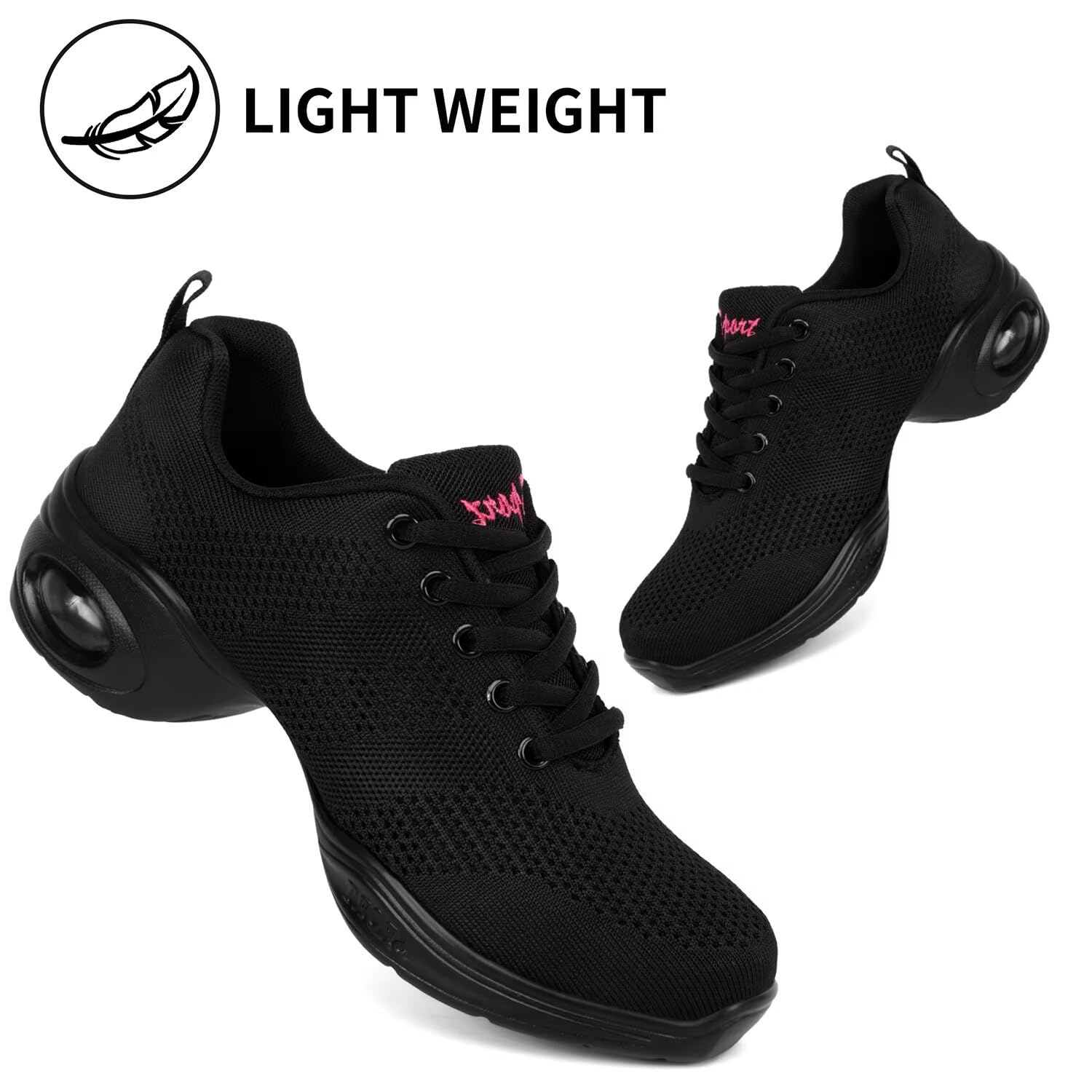 Breathable Dance Trainers Women Lace-Up Jazz Shoes Training Sneakers for Dance