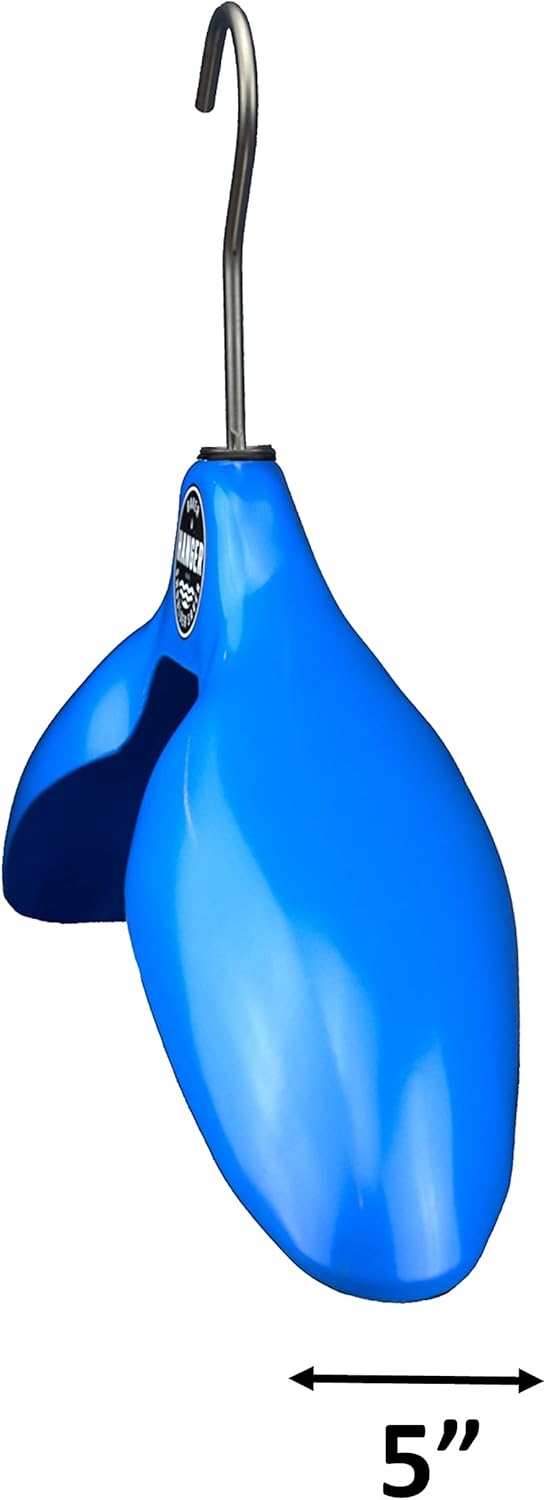 Parka Coat Hanger 'Shoulder Saver' by BAKER HANGER - USA Made - 6 Inch Swivel Hook (Blue)