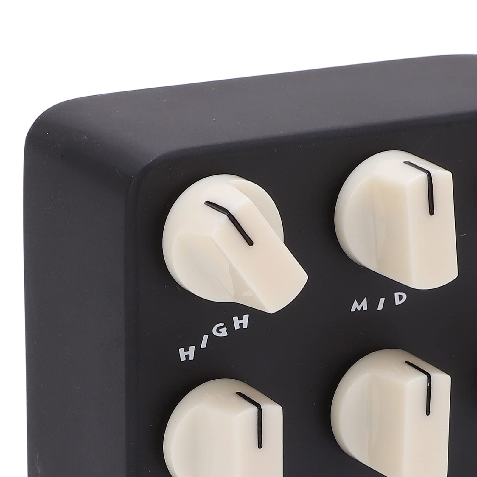 Pedale effetto distorsione in metallo EQ professionale a 3 bande Pedale per chitarra elettrica bypass a basso medio alto guadagno per musicisti rock metal Nero