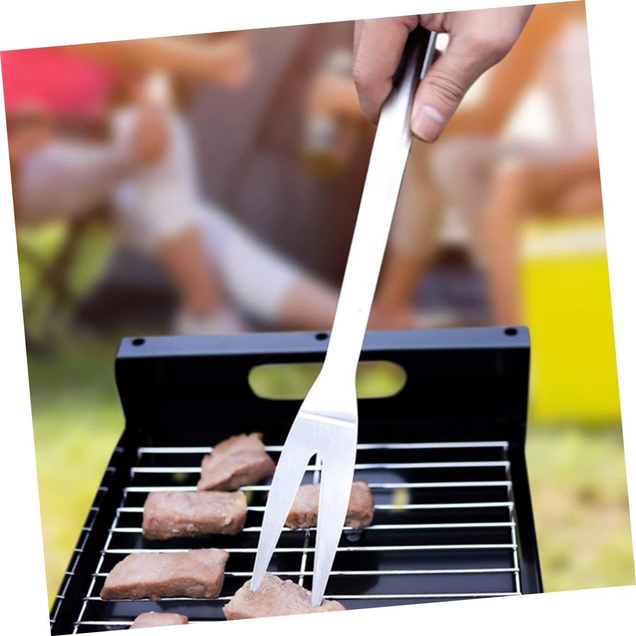Hemobllo 2 Set Forchette Da Barbecue Inossidabile Con Strumenti Per Grigliate E Sicure Per 2 Pezzi * 2