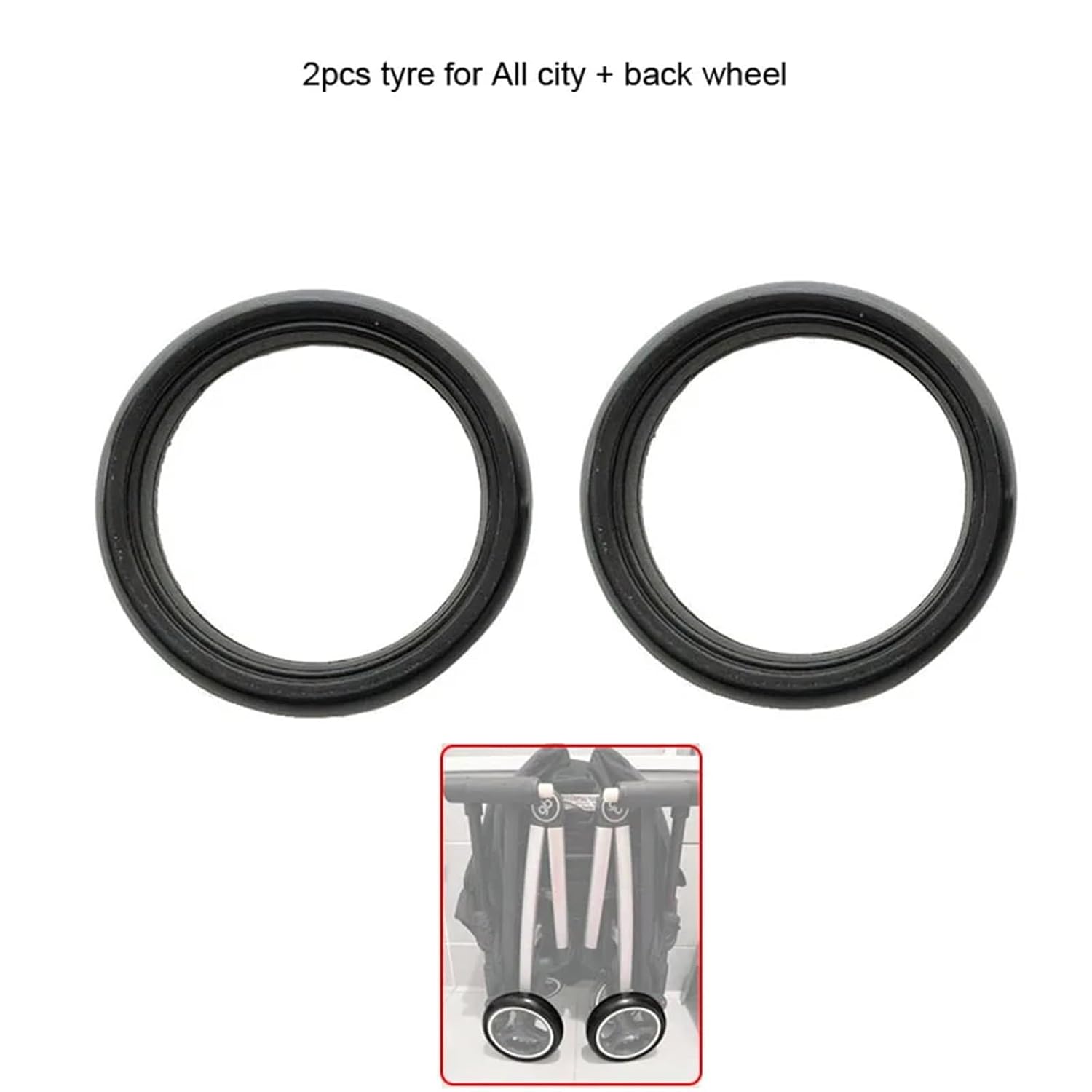 Stroller Wheel Tire Buggy Tire for GB Pockit +All City Rear Wheel PU Tyre Tubeless Outer Casing Replacement Part Pram Accessories