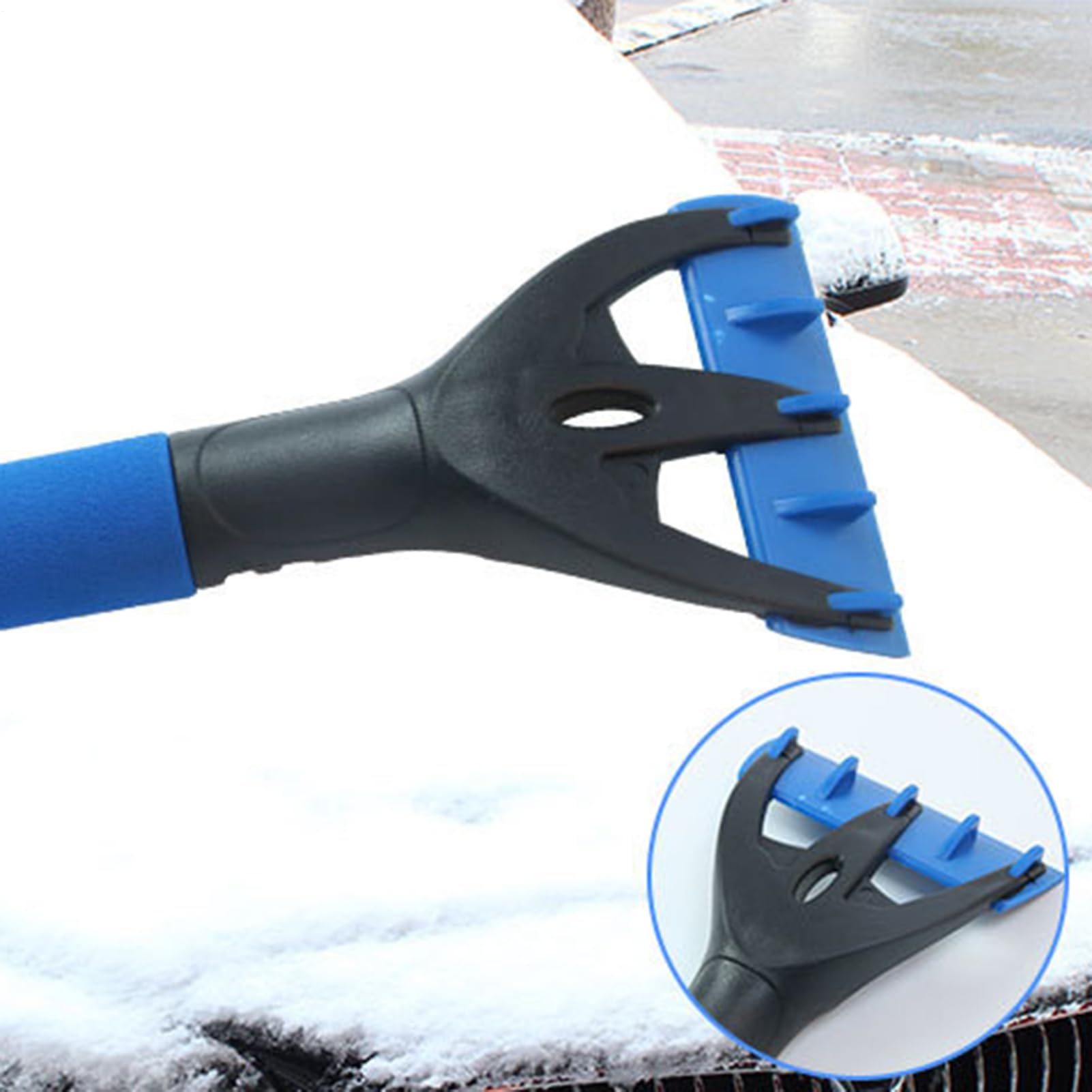 Cepillo Quitanieves con Rascador De Hielo Herramienta Quitanieve, | Raspador De Coche Extensible Con Agarre De Espuma Ergonómico Para Parabrisas, Ventanas, Cam