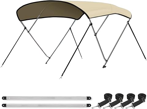 Leader Accessories 10 Colors 3-4 Bow Bimini Top for Boats Boat Canopy Cover