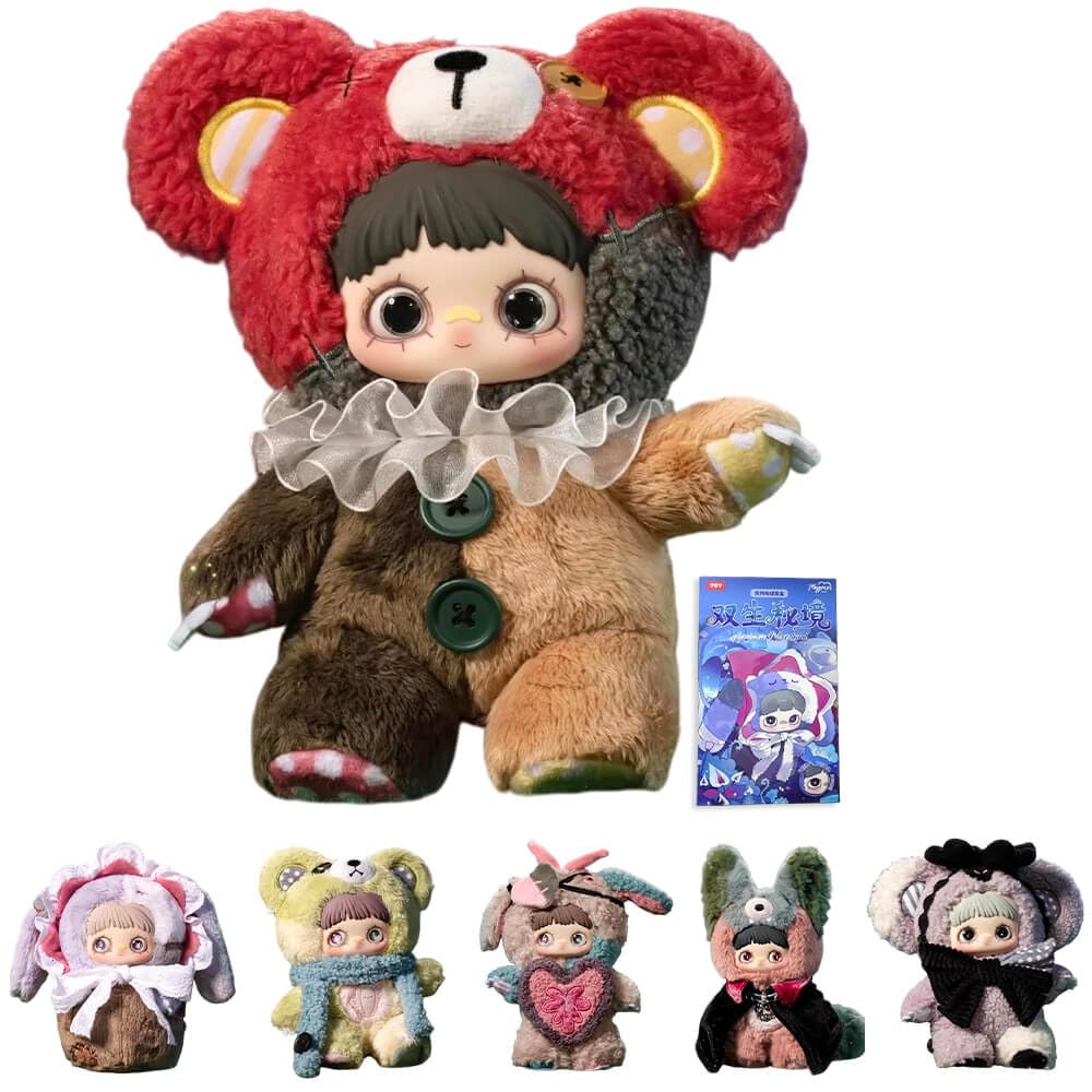 niannyyhouse Maymei Twin Secret Realm Series Plüschpuppe Blind Box, gefüllte Plüschtiere, Sammlerstück, Geschenke (1 Stück)