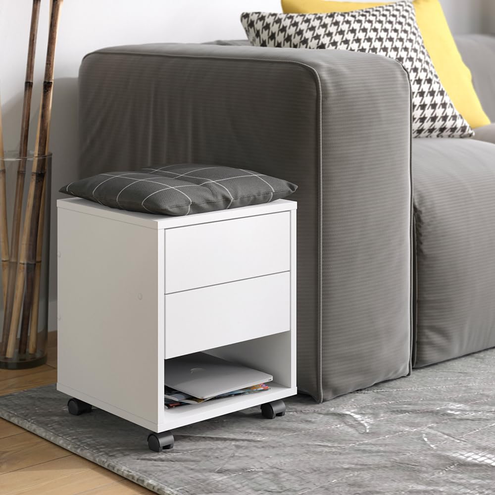 Vicco Rollcontainer Jons, Weiß, 37 x 37 cm