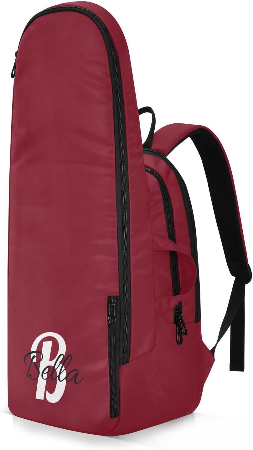 Emelivor Custom Light Beige Tennis Bags for Women Men Personalized Tennis Racket Case