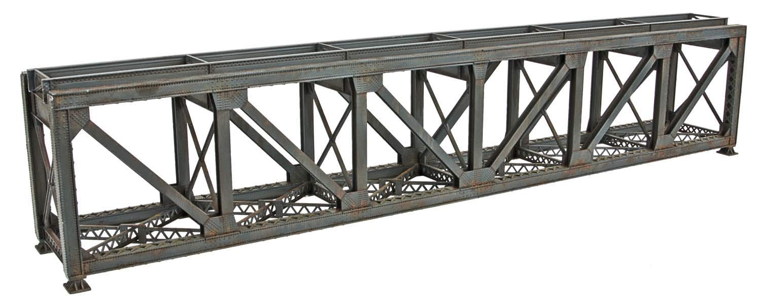 Walthers Cornerstone HO Scale 109' Single-Track Pratt Deck Truss Railroad Bridge - Kit Train Collectable Train