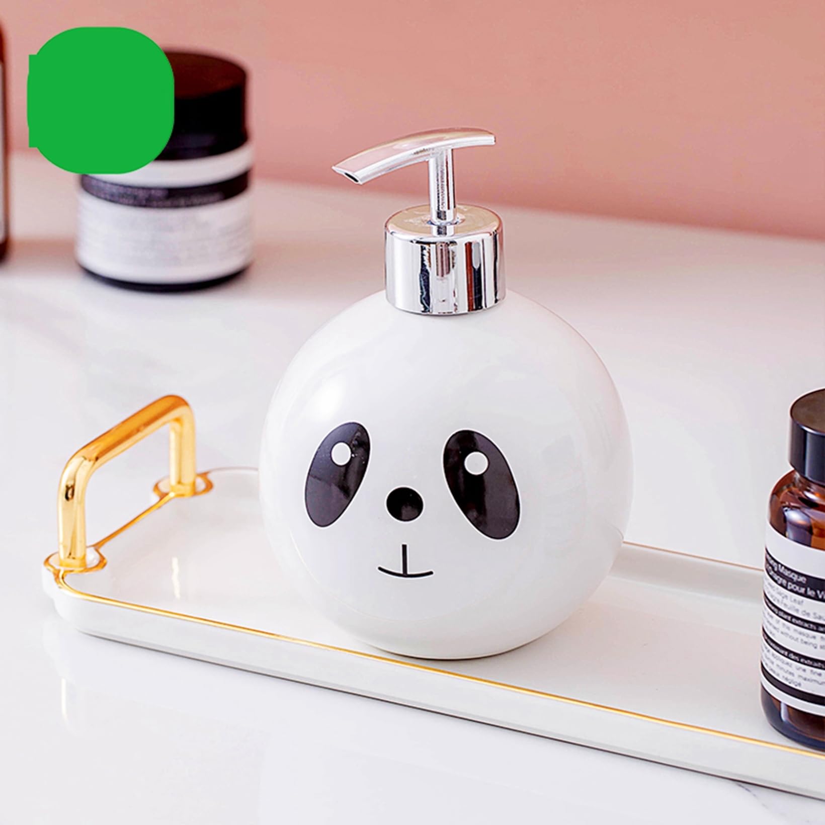 Amazon｜手動ディスペンサー パンダ柄 かわいい 液タイプ ハンドソープ