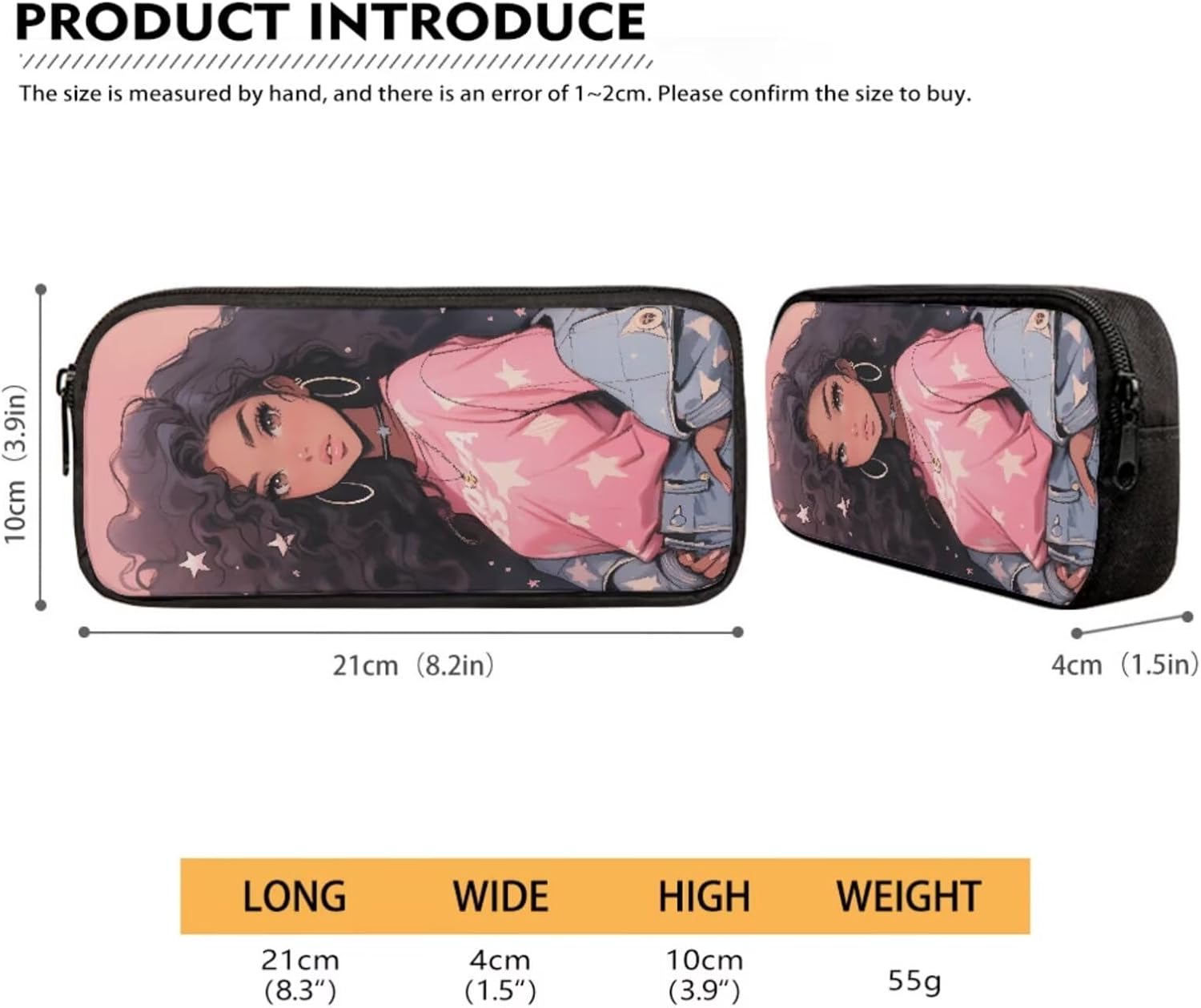 4 Pcs African Girls Pink Stars Print School Bags Set, Women's Backpack Bookbag Tablet Tote Bag for Laptops Shoulder Crossbody Lunch Bag Pencil Case Water Bottle Holder for Travel Office