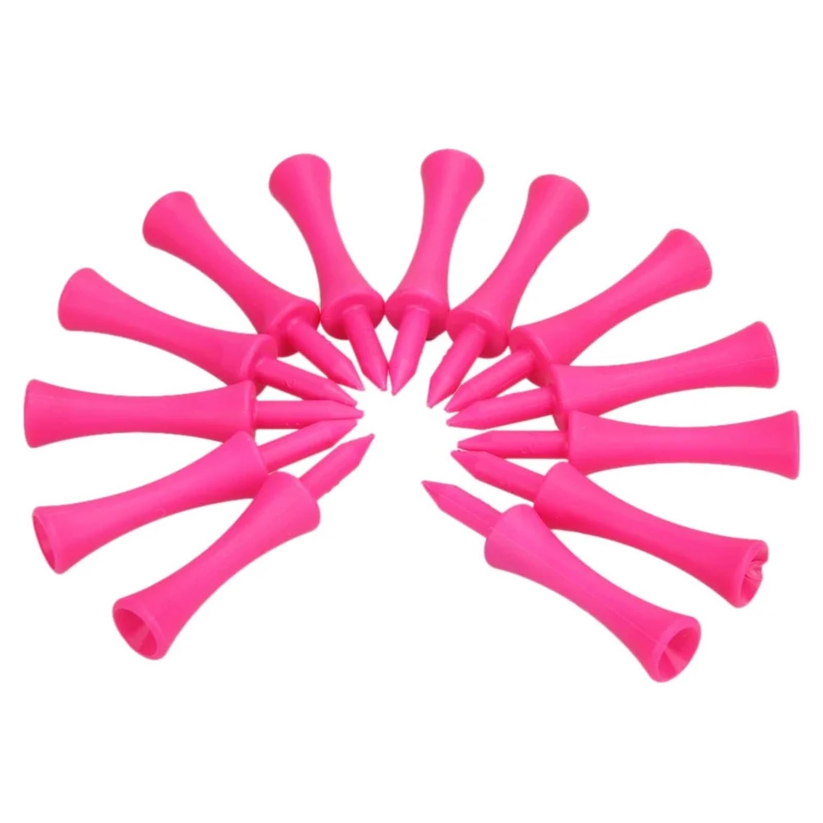 Golf-Tees | 100 Burgstufen-Stufen aus Kunststoff in Rosa, Höhe 39 mm