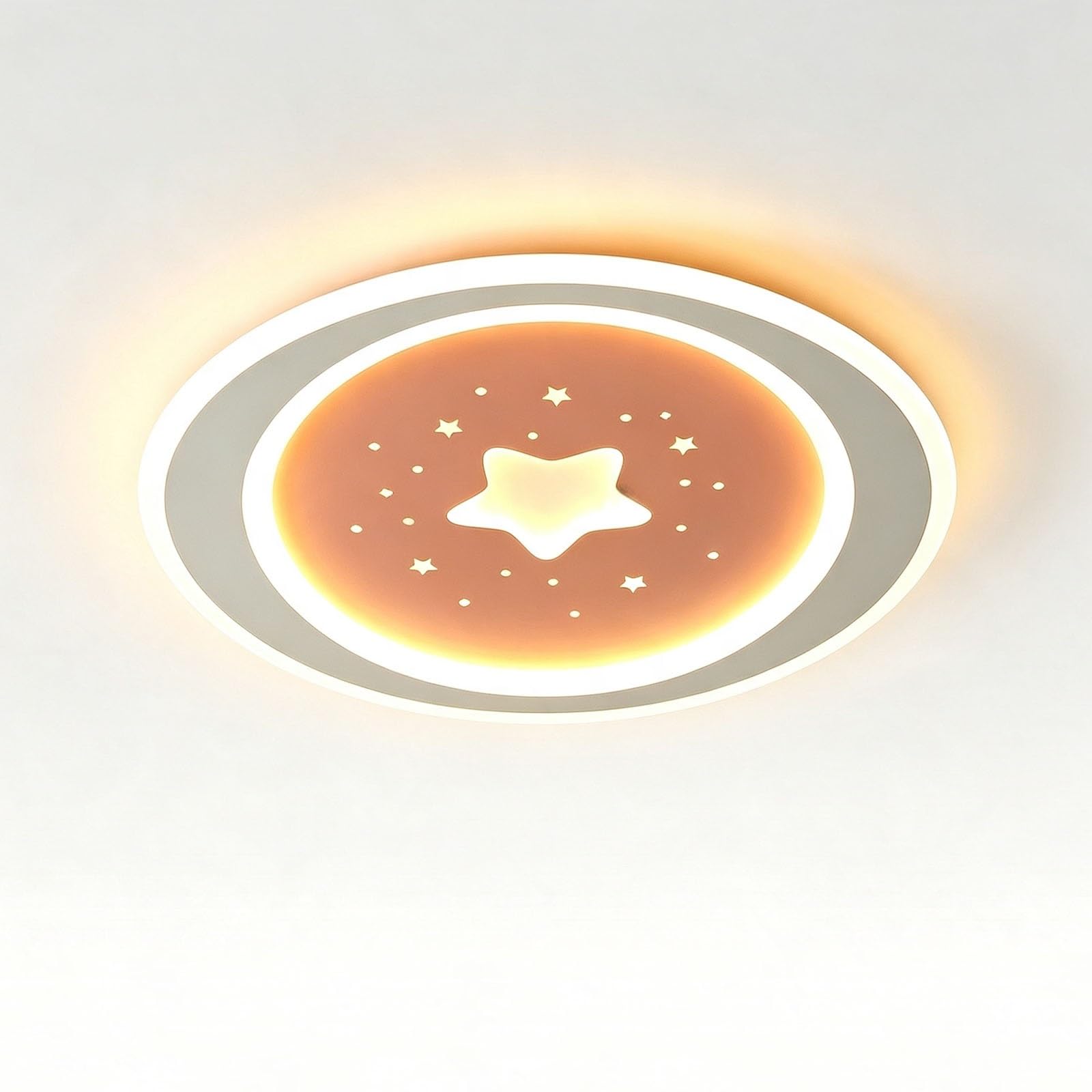 Modern Star Ceiling Light 3 Lights Dimmable Flush Mount Fixture