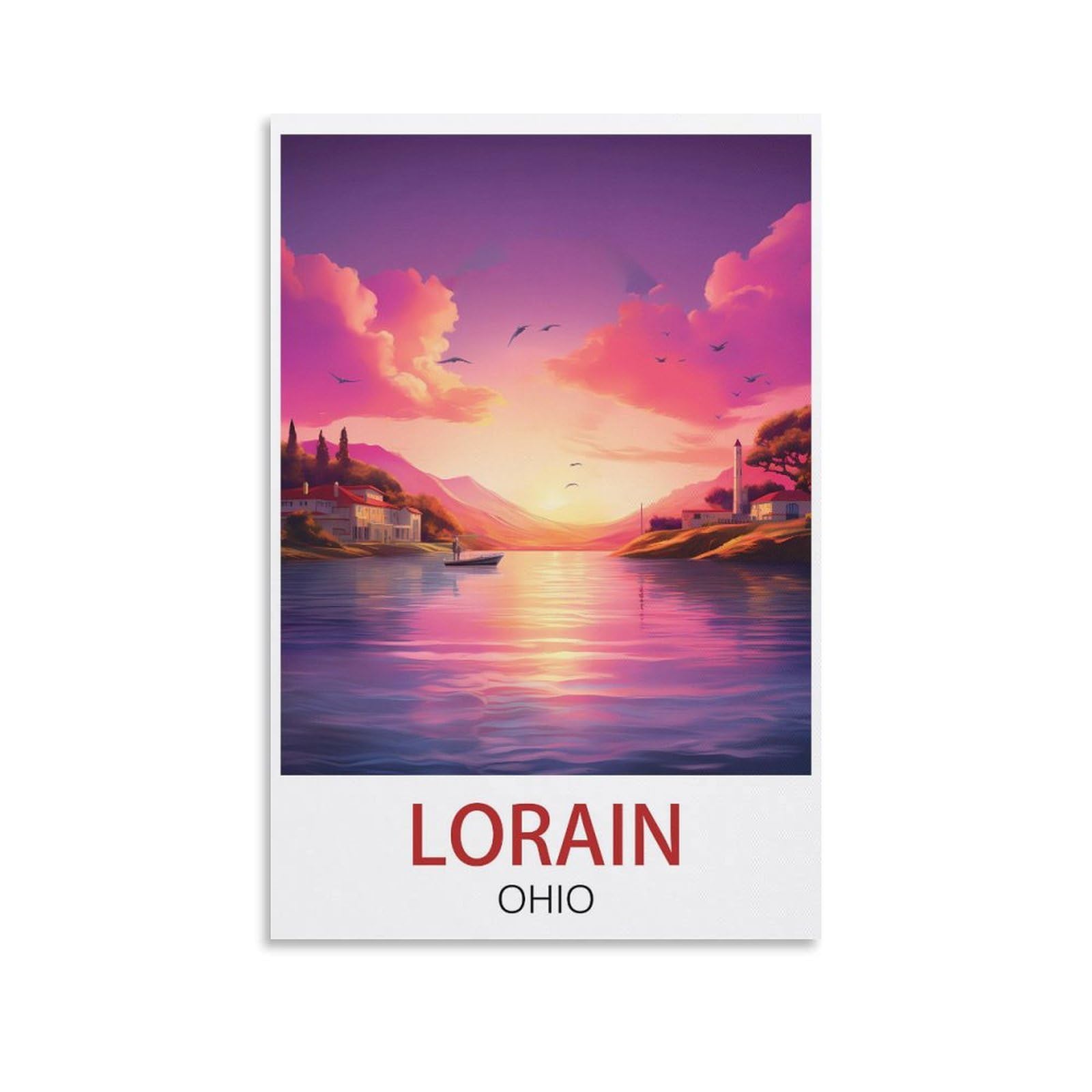 EZMLFA 5D Diamond Painting Kits,Lorain Ohio Diamond Art Kits Adults, Create Your Own Diamond Painting Full Drill Gifts for Home Decor 40x50cm