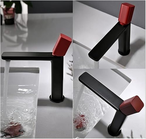 Miniatura 5 de Grifo de lavabo mezclador de lavabo de baño de una sola palanca de un solo agujero grifo de agua fría y caliente grifo mezclador grifo de latón grúa