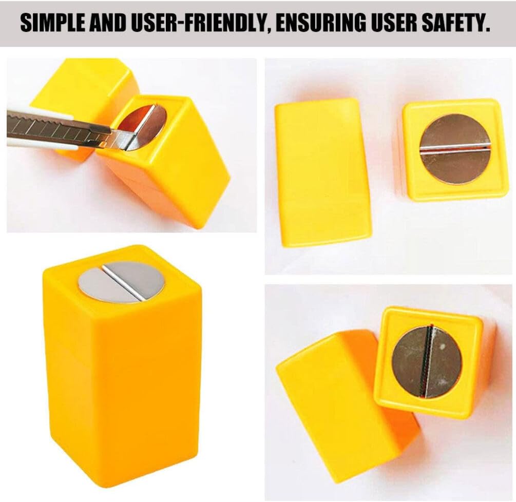 Generic 3-Pack Waste Blades Storage Box 2.67X1.69X1.69 Inch Portable Sharps Disposal Container for Safe Broken Blade and Razor Blade Handling