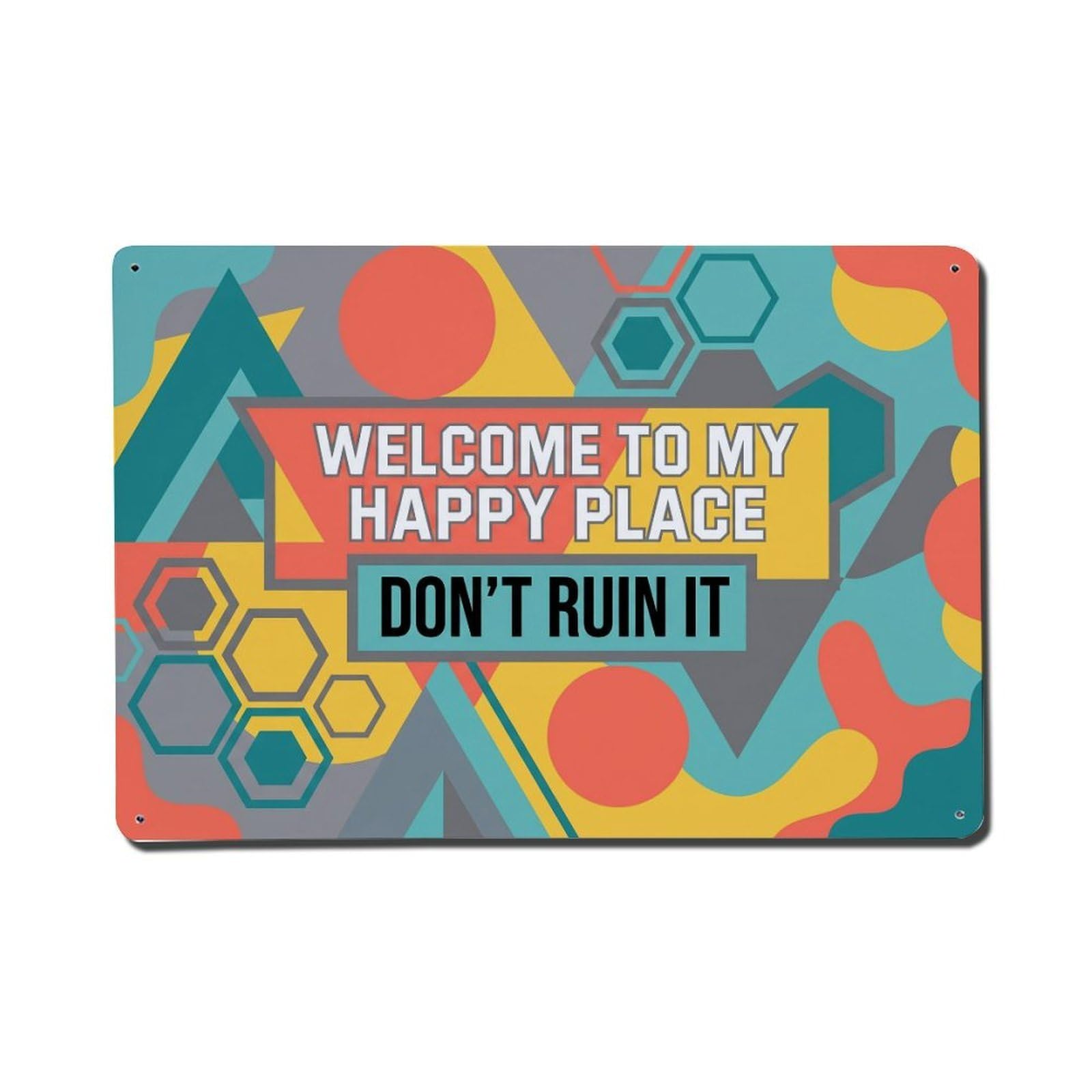 Geometric Abstract Office Humor Metal Tin Sign Plaque Wall Decor for Cafe, Club Bar, Office, Home Garden Metal Poster 8x12Inch