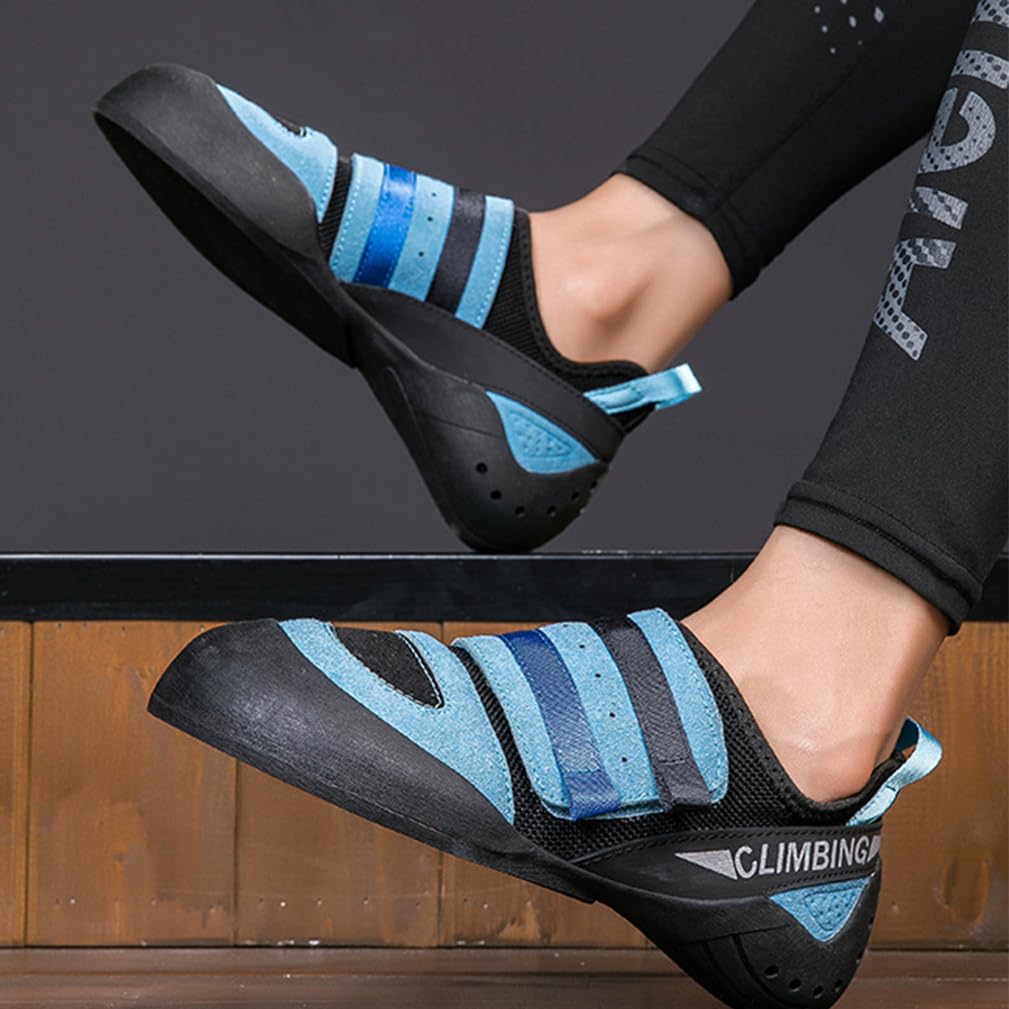 Uomo Scarpe da Arrampicata Gomma Antiscivolo Scarpe Arrampicata Leggere Traspirante Comode per Principianti