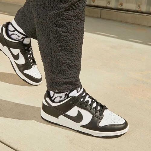 Nike Dunk Low Retro Men's Basketball Shoes, White Black White, 10 US